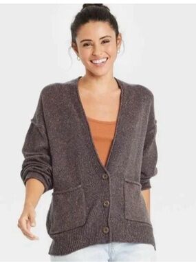 Cozy Knit V-Neck Cardigan Sweater